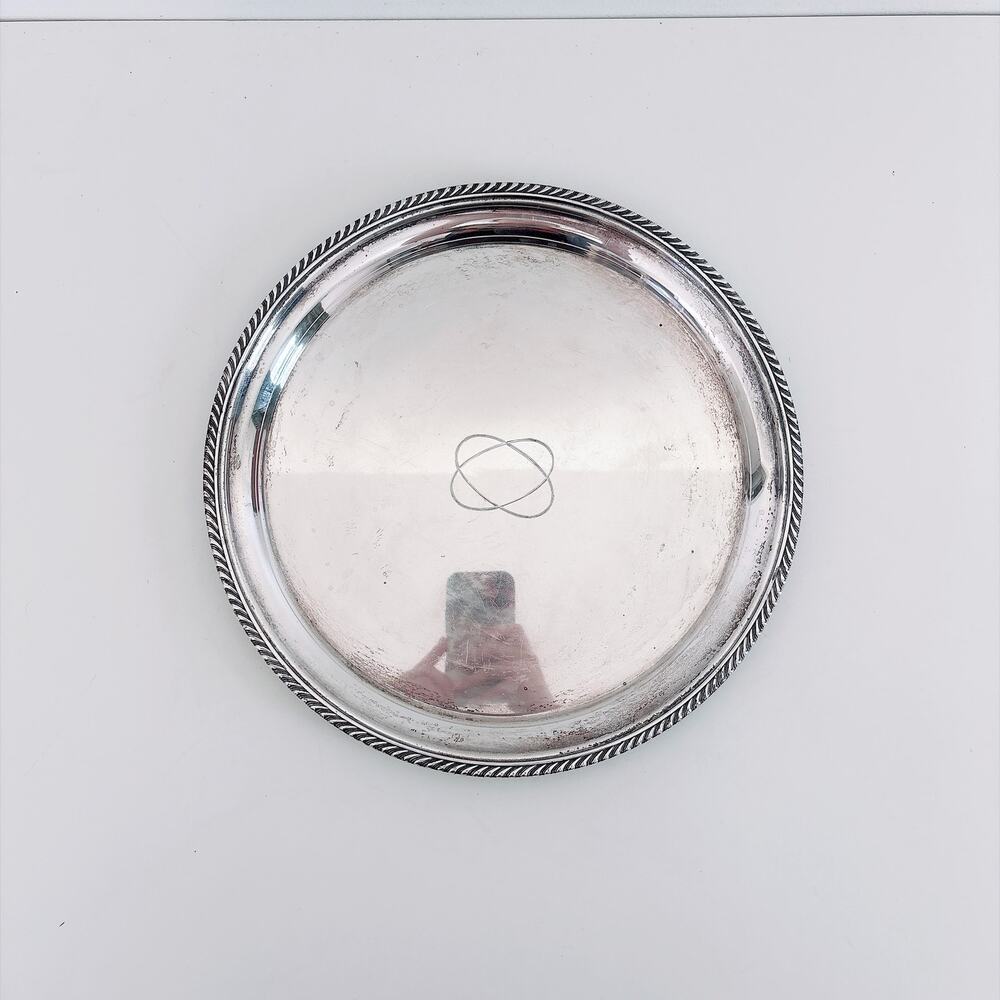 Gorham Sterling Silver 12" Round Platter - Gadroon Border